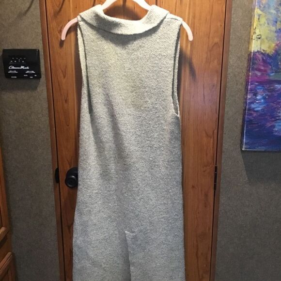 NWOT. Heathered Grey and Tan Soft Knit Duster Women’s Size M from Love Tree - Picture 5 of 10